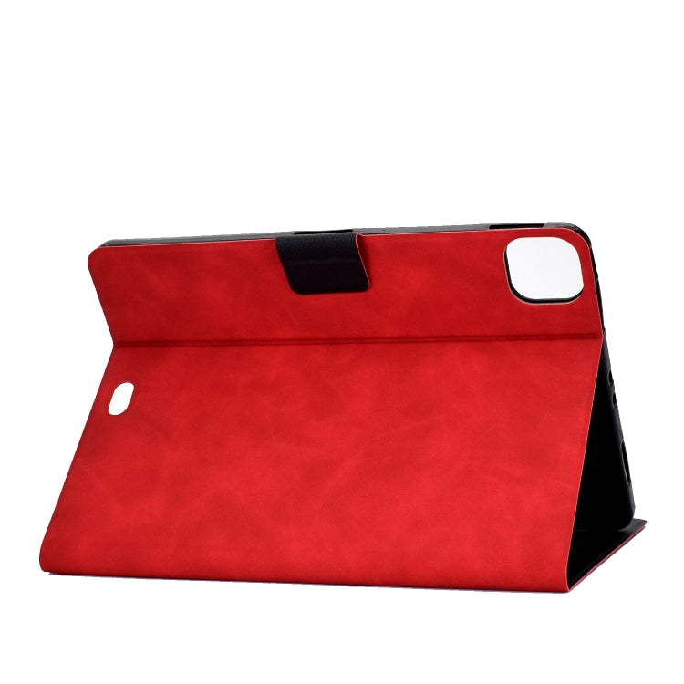For iPad Air 2020 10.9 Cowhide Texture Horizontal Flip Leather Case with Holder & Card Slots & Sleep / Wake-up(Red) - iPad Air (2022) / (2020) 10.9 Cases by buy2fix | Online Shopping UK | buy2fix