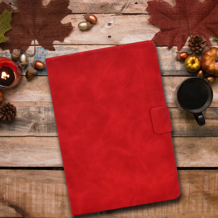 For iPad Air 2020 10.9 Cowhide Texture Horizontal Flip Leather Case with Holder & Card Slots & Sleep / Wake-up(Red) - iPad Air (2022) / (2020) 10.9 Cases by buy2fix | Online Shopping UK | buy2fix