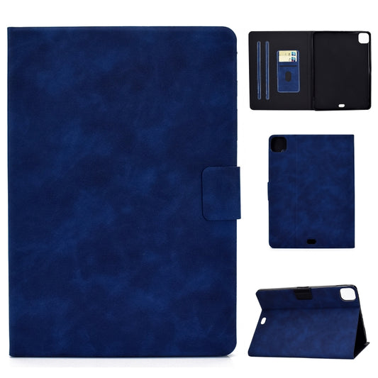 For iPad Air 2020 10.9 Cowhide Texture Horizontal Flip Leather Case with Holder & Card Slots & Sleep / Wake-up(Blue) - iPad Air (2022) / (2020) 10.9 Cases by buy2fix | Online Shopping UK | buy2fix