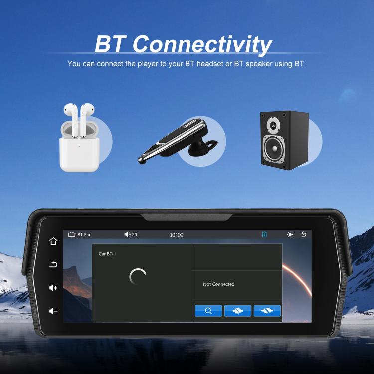 Portable Motorcycle Wireless CarPlay and Android Auto 6.86 inch HD Screen Waterproof Navigator(Black) - Electrical Instruments by buy2fix | Online Shopping UK | buy2fix