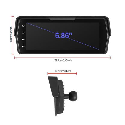 Portable Motorcycle Wireless CarPlay and Android Auto 6.86 inch HD Screen Waterproof Navigator(Black) - Electrical Instruments by buy2fix | Online Shopping UK | buy2fix