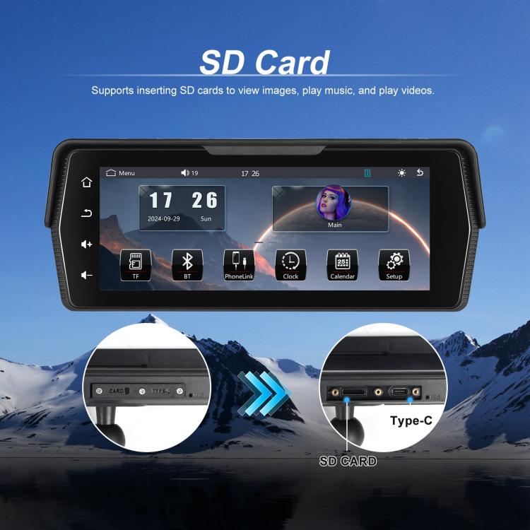 Portable Motorcycle Wireless CarPlay and Android Auto 6.86 inch HD Screen Waterproof Navigator(Black) - Electrical Instruments by buy2fix | Online Shopping UK | buy2fix