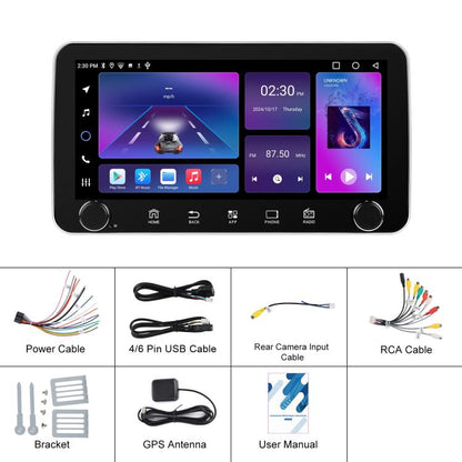 10.36 inch Screen Android 15 Car CarPlay Navigation Integrated Machine with Dual Knob, Specification:Standard+AHD+Microphone - Car MP3 & MP4 & MP5 by buy2fix | Online Shopping UK | buy2fix