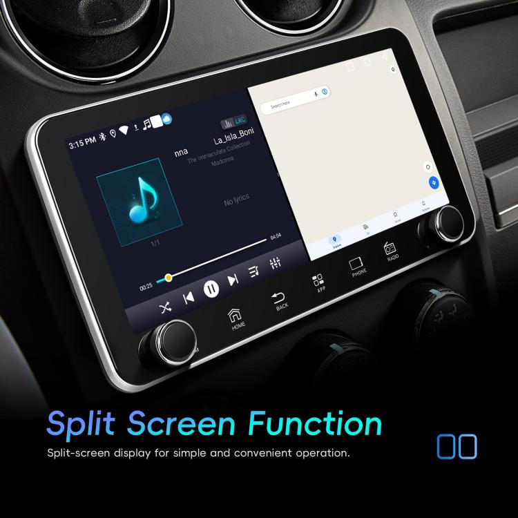 10.36 inch Screen Android 15 Car CarPlay Navigation Integrated Machine with Dual Knob, Specification:Standard - Car MP3 & MP4 & MP5 by buy2fix | Online Shopping UK | buy2fix