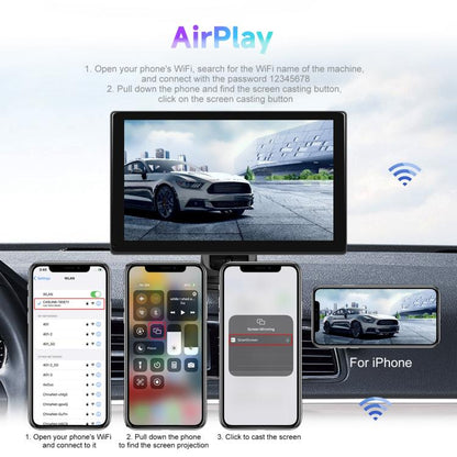 9 inch Car Wireless CarPlay and Android Auto Car HD Navigation Display, Specification:Standard - Car MP3 & MP4 & MP5 by buy2fix | Online Shopping UK | buy2fix