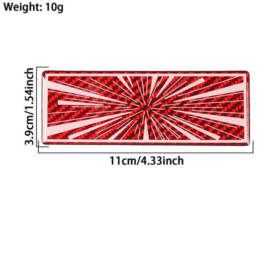 Car Tail Carbon Fiber Decorative Sticker, Type:A(Red) - Decorative Sticker by buy2fix | Online Shopping UK | buy2fix