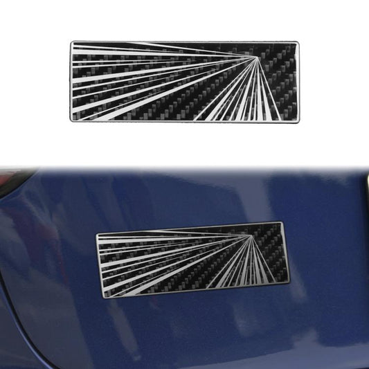 Car Tail Carbon Fiber Decorative Sticker, Type:B(Black) - Decorative Sticker by buy2fix | Online Shopping UK | buy2fix