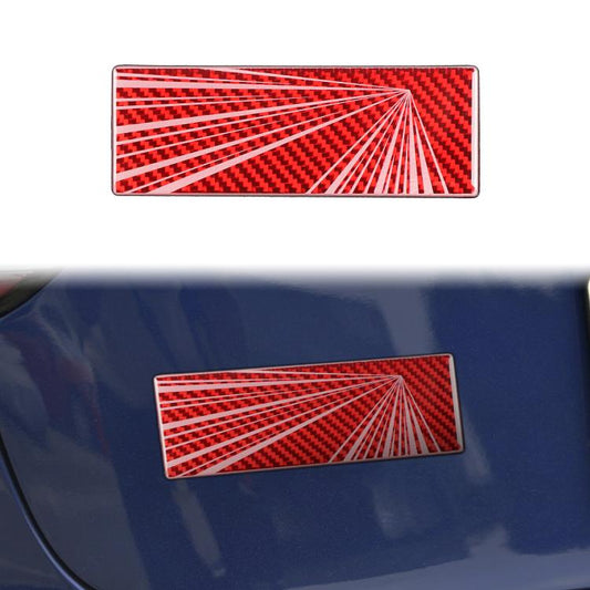 Car Tail Carbon Fiber Decorative Sticker, Type:B(Red) - Decorative Sticker by buy2fix | Online Shopping UK | buy2fix