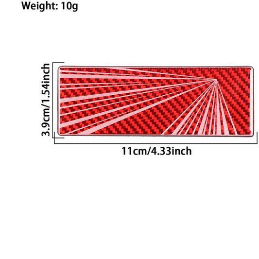 Car Tail Carbon Fiber Decorative Sticker, Type:B(Red) - Decorative Sticker by buy2fix | Online Shopping UK | buy2fix