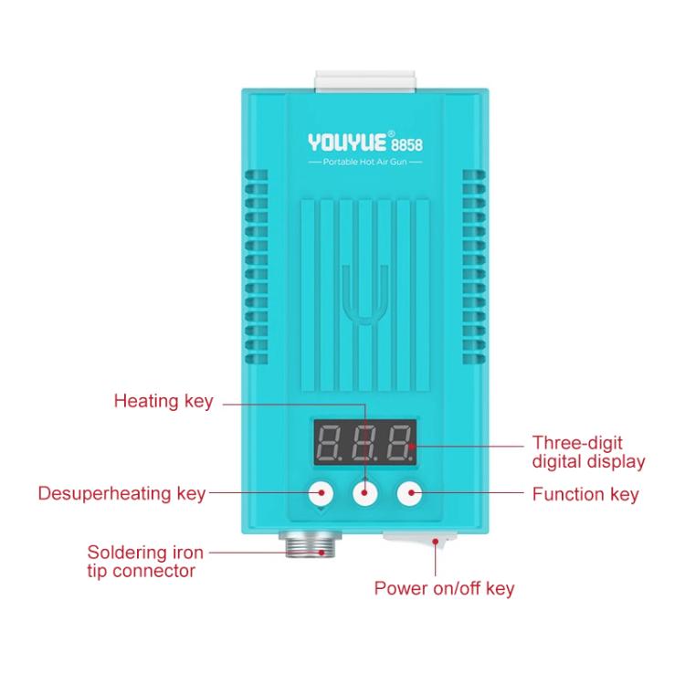 Uyue 8858 Portable Hot Air Gun BGA Desoldering Rework Station, Plug:EU Plug - Electric Soldering Iron by buy2fix | Online Shopping UK | buy2fix