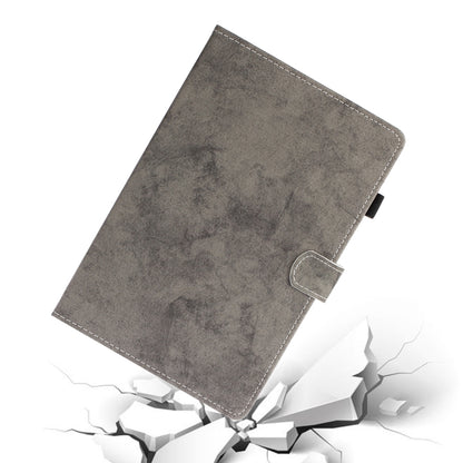 For Samsung Galaxy Tab S8 / Galaxy Tab S7 11.0 T870 Marble Style Cloth Texture Leather Case with Bracket & Card Slot & Pen Slot & Anti Skid Strip(Grey) - Galaxy Tab S8 Cases by buy2fix | Online Shopping UK | buy2fix