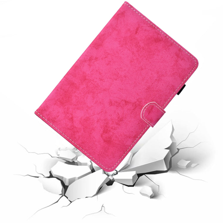 For iPad Air 2020 10.9 Marble Style Cloth Texture Leather Case with Bracket & Card Slot & Pen Slot & Anti Skid Strip(Rose Red) - iPad Air (2022) / (2020) 10.9 Cases by buy2fix | Online Shopping UK | buy2fix
