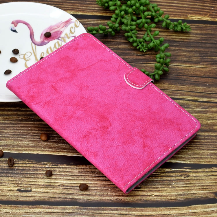 For iPad Air 2020 10.9 Marble Style Cloth Texture Leather Case with Bracket & Card Slot & Pen Slot & Anti Skid Strip(Rose Red) - iPad Air (2022) / (2020) 10.9 Cases by buy2fix | Online Shopping UK | buy2fix
