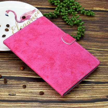 For iPad Air 2020 10.9 Marble Style Cloth Texture Leather Case with Bracket & Card Slot & Pen Slot & Anti Skid Strip(Rose Red) - iPad Air (2022) / (2020) 10.9 Cases by buy2fix | Online Shopping UK | buy2fix