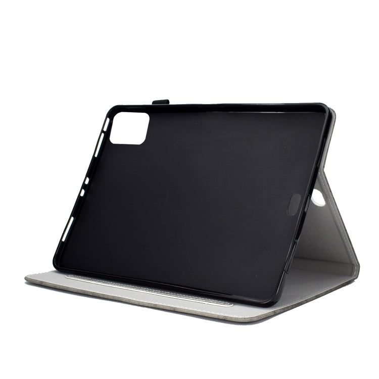 For iPad Air 2020 10.9 Marble Style Cloth Texture Leather Case with Bracket & Card Slot & Pen Slot & Anti Skid Strip(Grey) - iPad Air (2022) / (2020) 10.9 Cases by buy2fix | Online Shopping UK | buy2fix