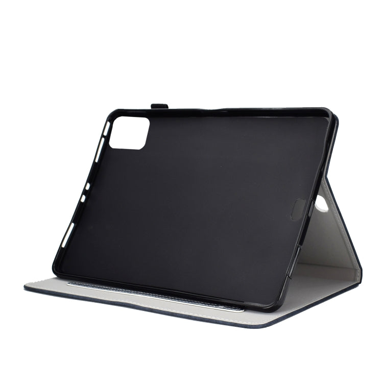 For iPad Air 2020 10.9 Marble Style Cloth Texture Leather Case with Bracket & Card Slot & Pen Slot & Anti Skid Strip(Dark Blue) - iPad Air (2022) / (2020) 10.9 Cases by buy2fix | Online Shopping UK | buy2fix