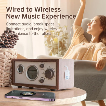 BT-13 2 in 1 Car Wireless Audio Adapter 3.5mm Audio Receiver Transmitter(White) - Audio Receiver Transmitter by buy2fix | Online Shopping UK | buy2fix