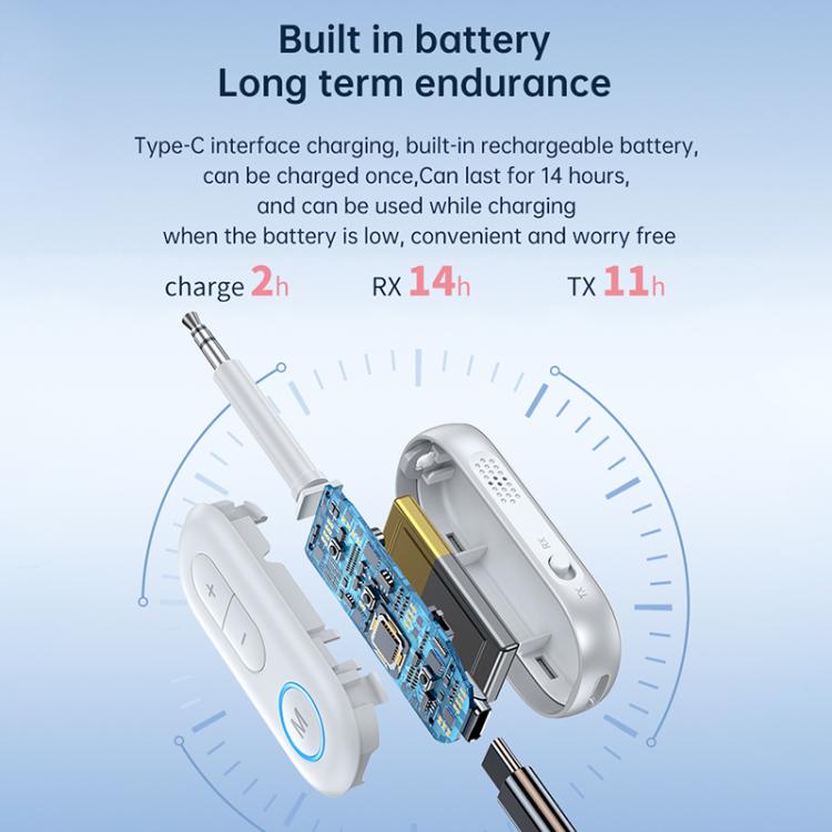 BT-13 2 in 1 Car Wireless Audio Adapter 3.5mm Audio Receiver Transmitter(Black) - Audio Receiver Transmitter by buy2fix | Online Shopping UK | buy2fix