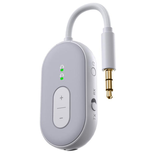 BT-20 2 in 1 Car Wireless Audio Adapter 3.5mm Audio Receiver Transmitter(White) - Audio Receiver Transmitter by buy2fix | Online Shopping UK | buy2fix