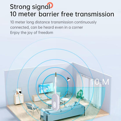 BT-20 2 in 1 Car Wireless Audio Adapter 3.5mm Audio Receiver Transmitter(White) - Audio Receiver Transmitter by buy2fix | Online Shopping UK | buy2fix