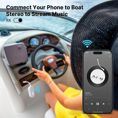 BT-20 2 in 1 Car Wireless Audio Adapter 3.5mm Audio Receiver Transmitter(White) - Audio Receiver Transmitter by buy2fix | Online Shopping UK | buy2fix