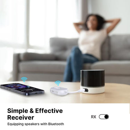 BT-20 2 in 1 Car Wireless Audio Adapter 3.5mm Audio Receiver Transmitter(White) - Audio Receiver Transmitter by buy2fix | Online Shopping UK | buy2fix