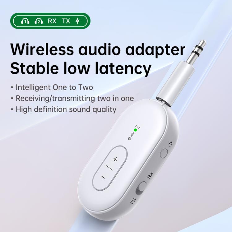 BT-21 2 in 1 Car Wireless Audio Adapter 3.5mm Audio Receiver Transmitter(White) - Audio Receiver Transmitter by buy2fix | Online Shopping UK | buy2fix