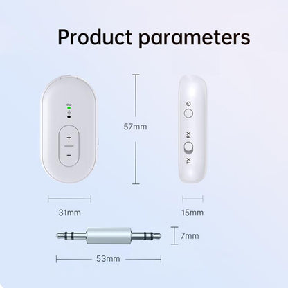 BT-21 2 in 1 Car Wireless Audio Adapter 3.5mm Audio Receiver Transmitter(White) - Audio Receiver Transmitter by buy2fix | Online Shopping UK | buy2fix