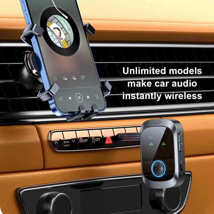 C86S Pro 2 in 1 Car Wireless Audio Adapter 3.5mm Audio Receiver Transmitter(Black) - Audio Receiver Transmitter by buy2fix | Online Shopping UK | buy2fix