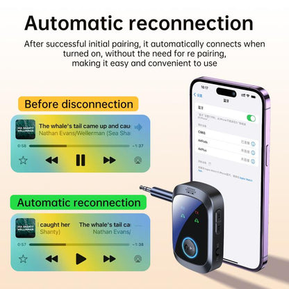 C86S Pro 2 in 1 Car Wireless Audio Adapter 3.5mm Audio Receiver Transmitter(Black) - Audio Receiver Transmitter by buy2fix | Online Shopping UK | buy2fix