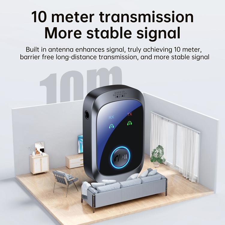 C86S Pro 2 in 1 Car Wireless Audio Adapter 3.5mm Audio Receiver Transmitter(Black) - Audio Receiver Transmitter by buy2fix | Online Shopping UK | buy2fix