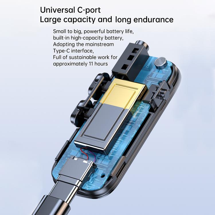 C89 2 in 1 Back Clip Wireless Audio Adapter Car 3.5mm Audio Receiver Transmitter(Black) - Audio Receiver Transmitter by buy2fix | Online Shopping UK | buy2fix