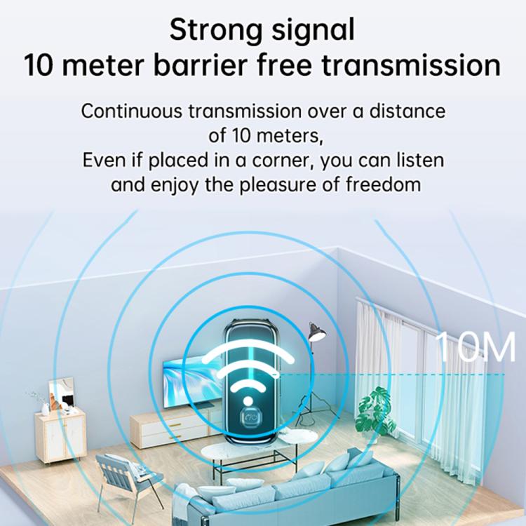 C89 2 in 1 Back Clip Wireless Audio Adapter Car 3.5mm Audio Receiver Transmitter(Black) - Audio Receiver Transmitter by buy2fix | Online Shopping UK | buy2fix