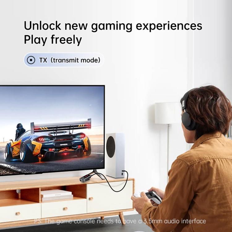 C89 2 in 1 Back Clip Wireless Audio Adapter Car 3.5mm Audio Receiver Transmitter(Black) - Audio Receiver Transmitter by buy2fix | Online Shopping UK | buy2fix