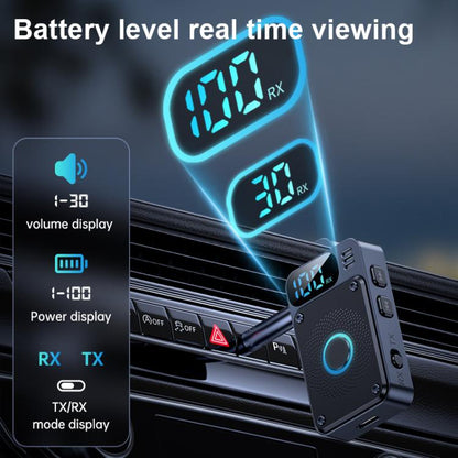 JS2 2 in 1 Car Wireless Audio Adapter 3.5mm Audio Receiver Transmitter(Black) - Audio Receiver Transmitter by buy2fix | Online Shopping UK | buy2fix