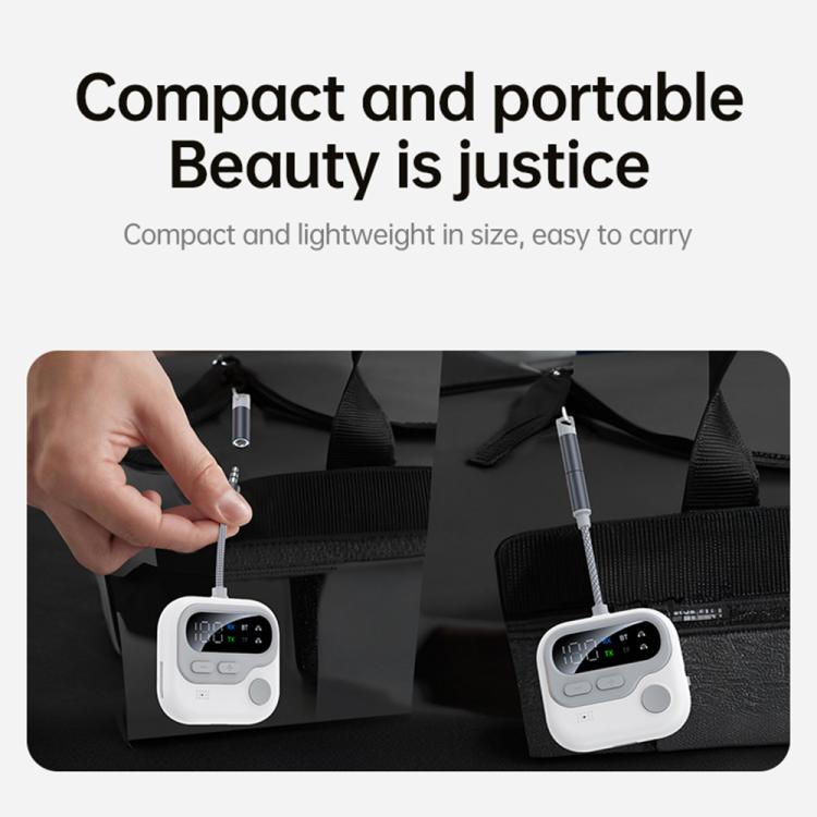 JS4 2 in 1 Car Digital Display Wireless Audio Adapter 3.5mm Audio Receiver Transmitter(White) - Audio Receiver Transmitter by buy2fix | Online Shopping UK | buy2fix