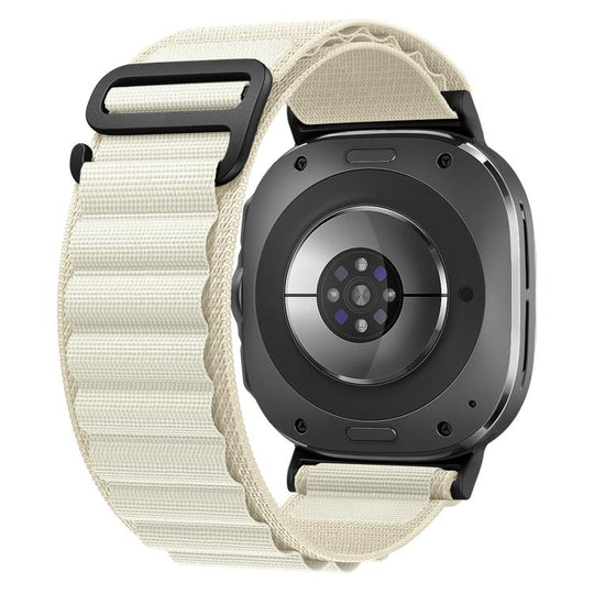 For Galaxy Watch9 / 8 / 8 Classic xDfind Black Buckle Loop Nylon Watch Band(Starlight)