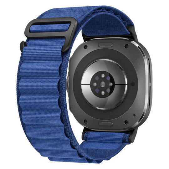For Galaxy Watch9 / 8 / 8 Classic xDfind Black Buckle Loop Nylon Watch Band(Midnight Blue)