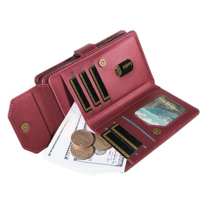 For iPhone Air Multi Card Wallet Leather Phone Case with Strap(Red) - iPhone Air Cases by buy2fix | Online Shopping UK | buy2fix