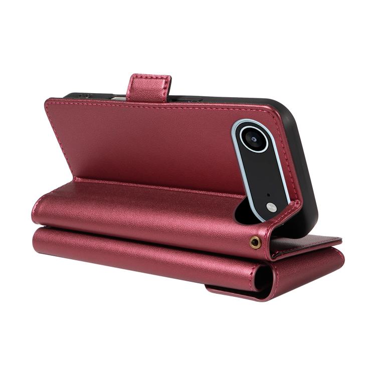 For iPhone Air Multi Card Wallet Leather Phone Case with Strap(Red) - iPhone Air Cases by buy2fix | Online Shopping UK | buy2fix