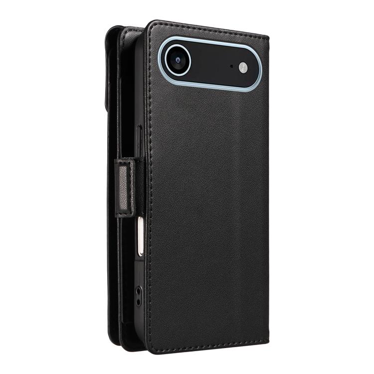 For iPhone Air Multi Card Wallet Leather Phone Case with Strap(Black) - iPhone Air Cases by buy2fix | Online Shopping UK | buy2fix