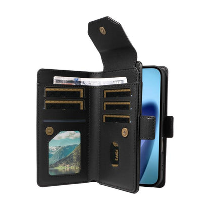For iPhone Air Multi Card Wallet Leather Phone Case with Strap(Black) - iPhone Air Cases by buy2fix | Online Shopping UK | buy2fix