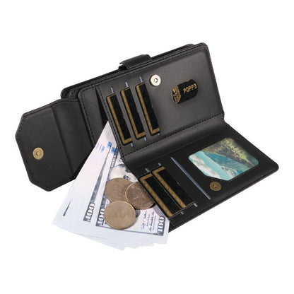 For iPhone Air Multi Card Wallet Leather Phone Case with Strap(Black) - iPhone Air Cases by buy2fix | Online Shopping UK | buy2fix