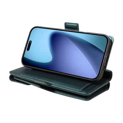 For iPhone Air Multi Card Wallet Leather Phone Case with Strap(Green) - iPhone Air Cases by buy2fix | Online Shopping UK | buy2fix