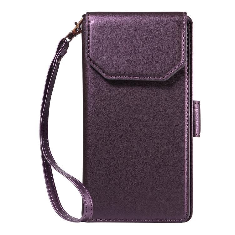 For iPhone Air Multi Card Wallet Leather Phone Case with Strap(Purple) - iPhone Air Cases by buy2fix | Online Shopping UK | buy2fix
