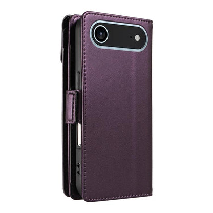For iPhone Air Multi Card Wallet Leather Phone Case with Strap(Purple) - iPhone Air Cases by buy2fix | Online Shopping UK | buy2fix