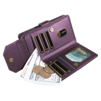 For iPhone Air Multi Card Wallet Leather Phone Case with Strap(Purple) - iPhone Air Cases by buy2fix | Online Shopping UK | buy2fix