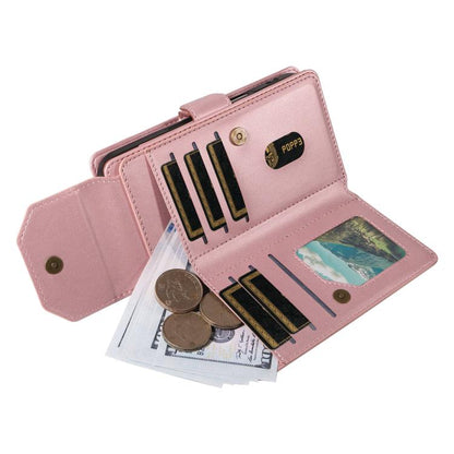 For iPhone Air Multi Card Wallet Leather Phone Case with Strap(Rose Gold) - iPhone Air Cases by buy2fix | Online Shopping UK | buy2fix