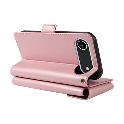 For iPhone Air Multi Card Wallet Leather Phone Case with Strap(Rose Gold) - iPhone Air Cases by buy2fix | Online Shopping UK | buy2fix