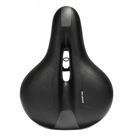 Mountain Bike Shock-absorbing Spring Seat Saddle(Black)